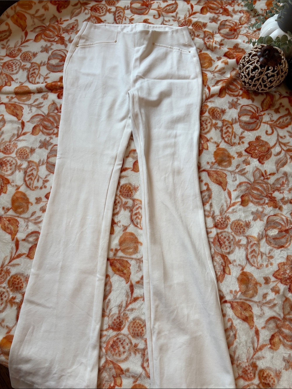 Rafaella Women’s White Flare ponte pants - Classic High-Rise Style
